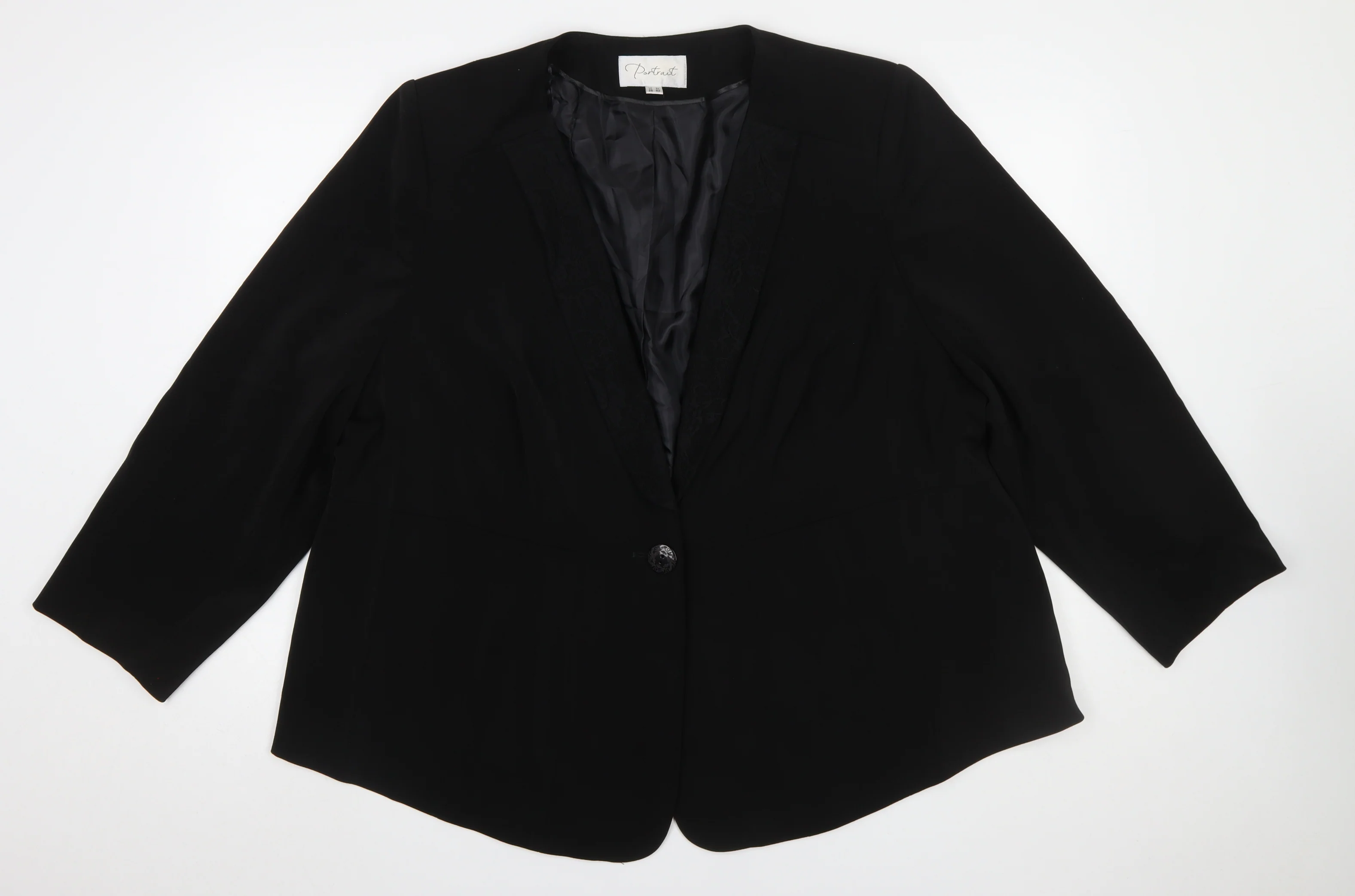 Portrait Women's Black Size 26 Classic Single-Breasted Blazer
