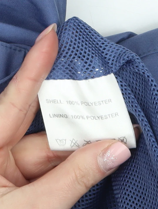Portwest Womens Blue Waterproof Hooded Rain Coat Jacket Size 10 - Image 4