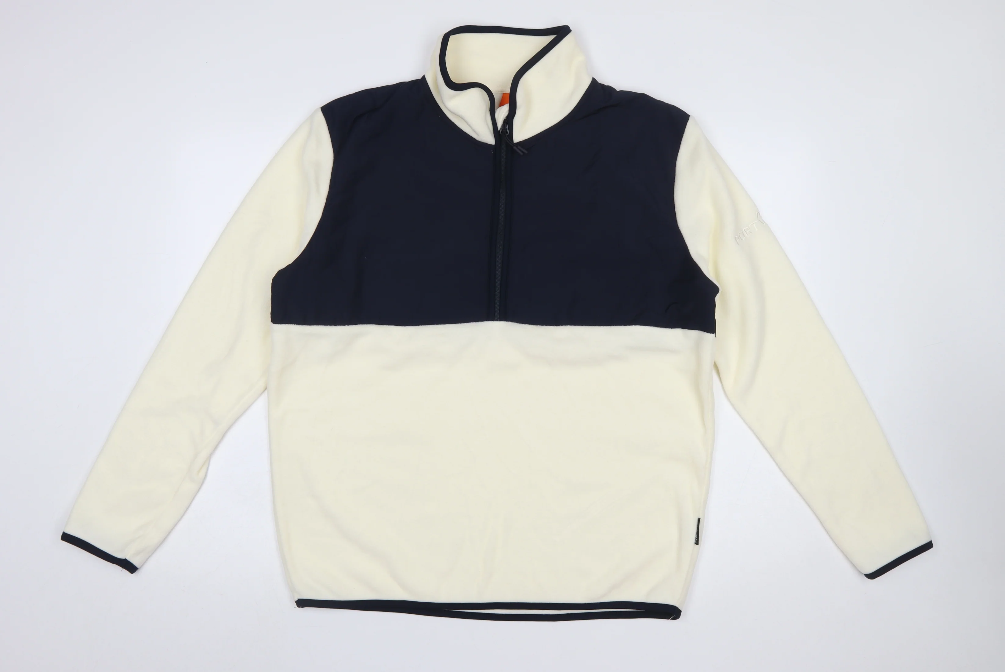 Portwest Womens Cream Navy 1/4 Zip Fleece Sweatshirt Size 16 XL