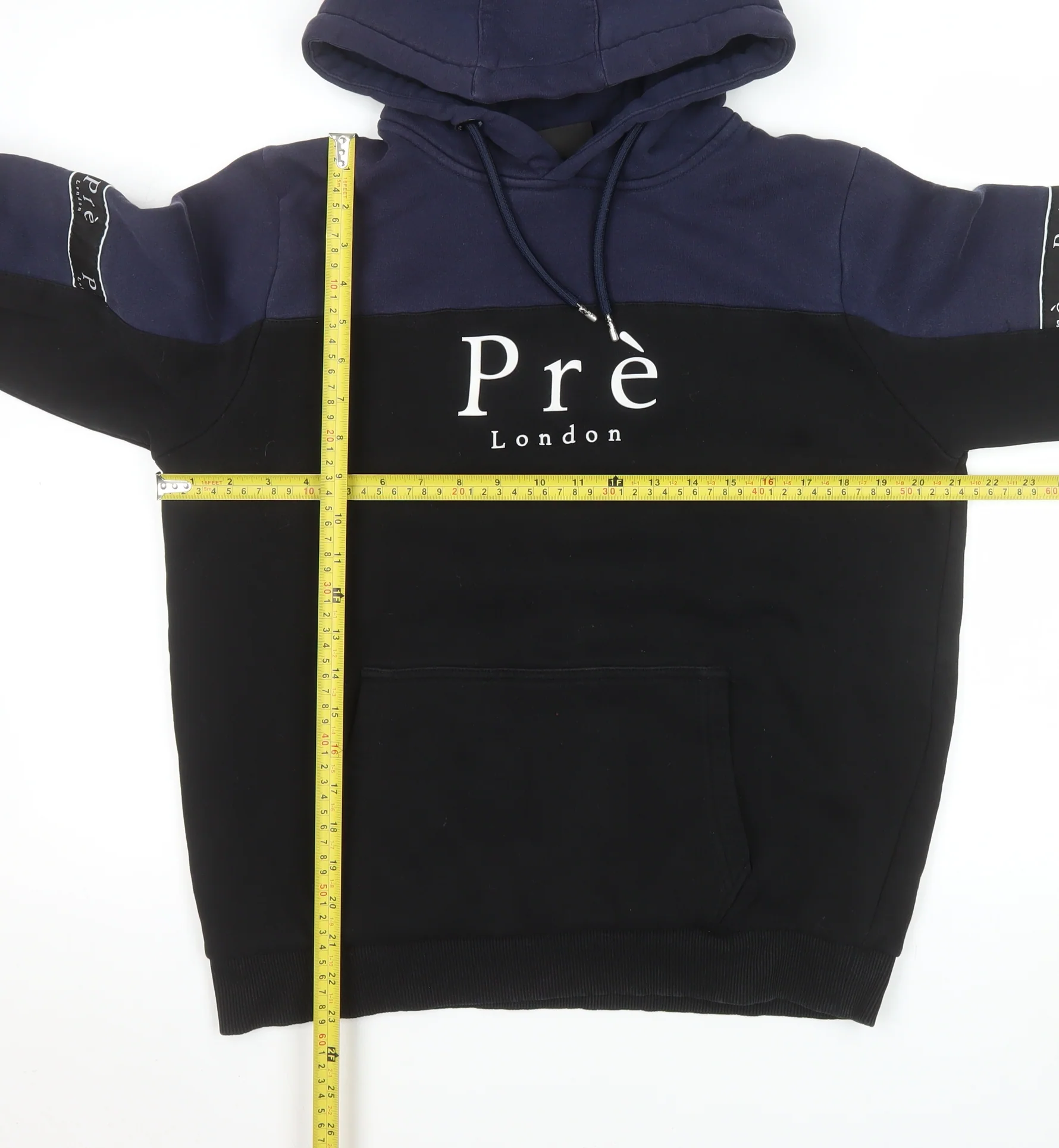 Pré London Men's Black Pullover Hoodie Size S Logo Hooded Sweatshirt - Image 2