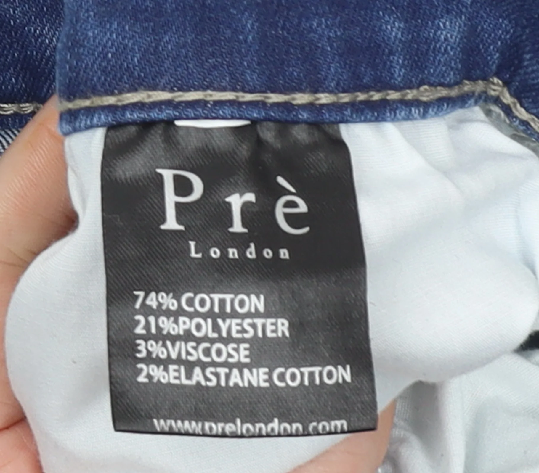 Pre London Men's Blue Slim Fit Stretch Denim Jeans Size 28R - Image 5