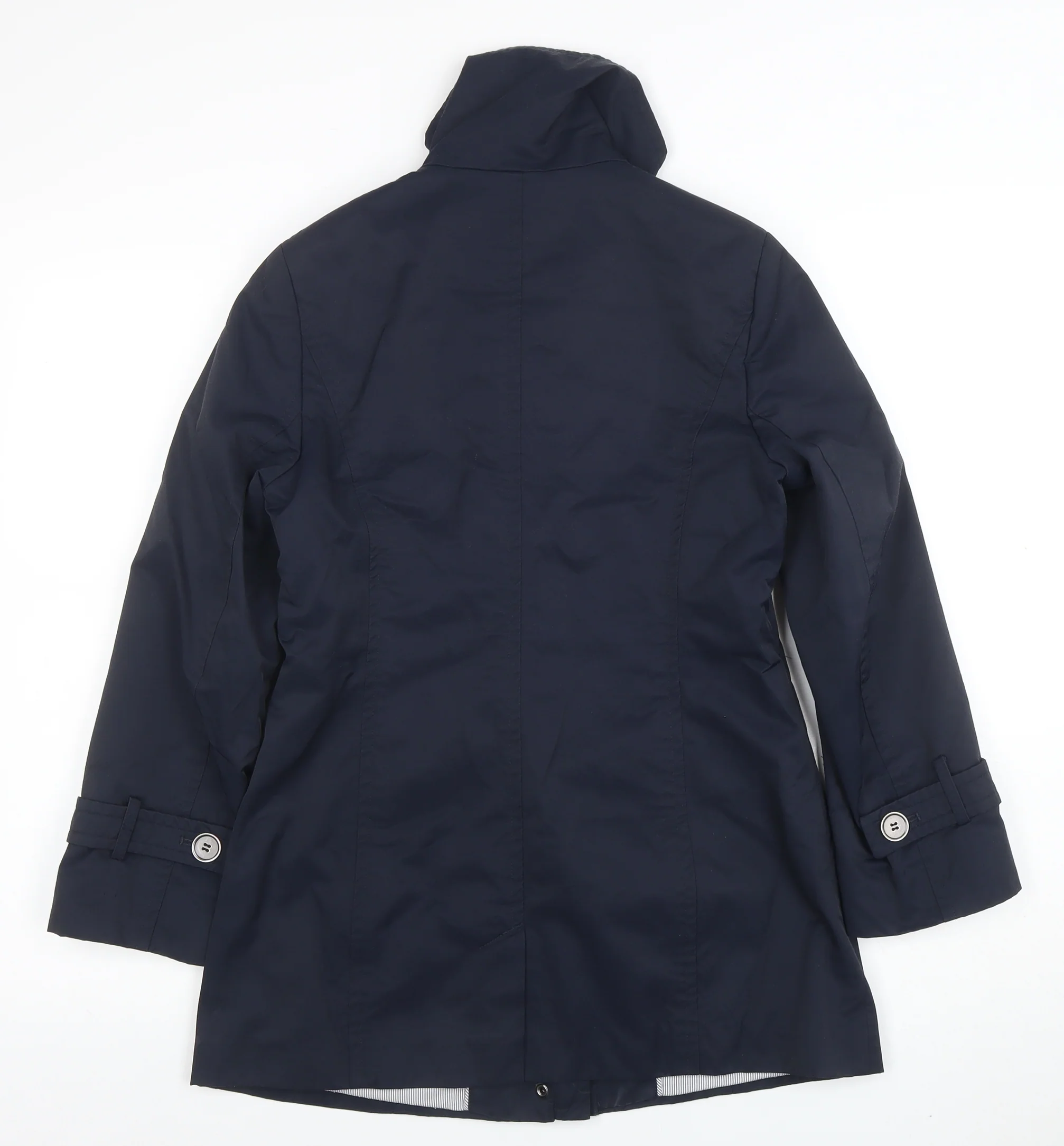 Precis Petite Womens Blue Mid-Length Trench Coat Size 6 - Image 3