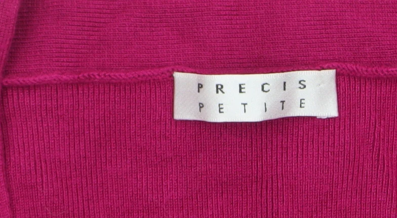 Precis Petite Women's Pink Scoop Neck Button Detail Jumper Size M - Image 6