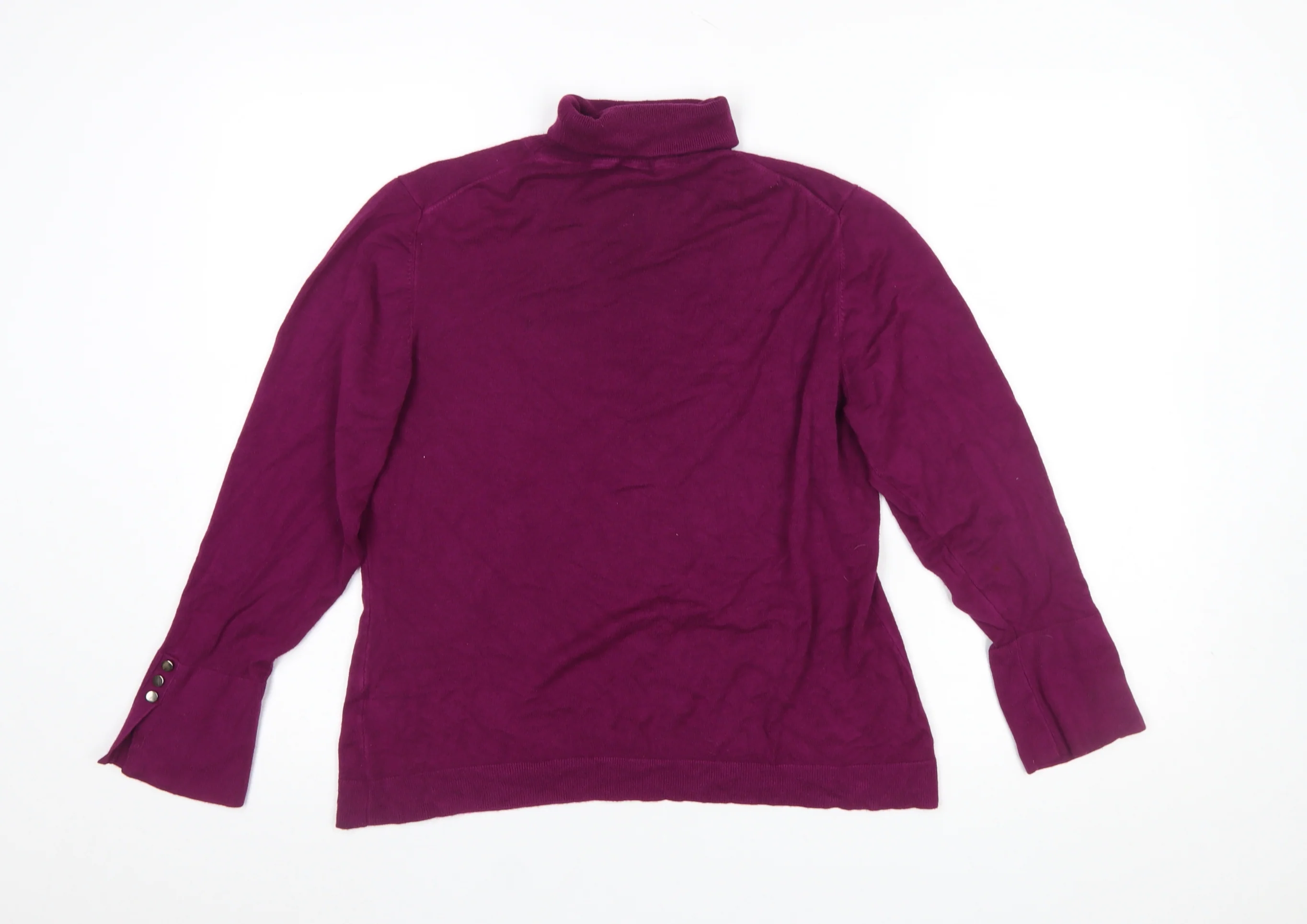 Precis Womens Purple Roll Neck Long Sleeve Jumper Size L - Image 3