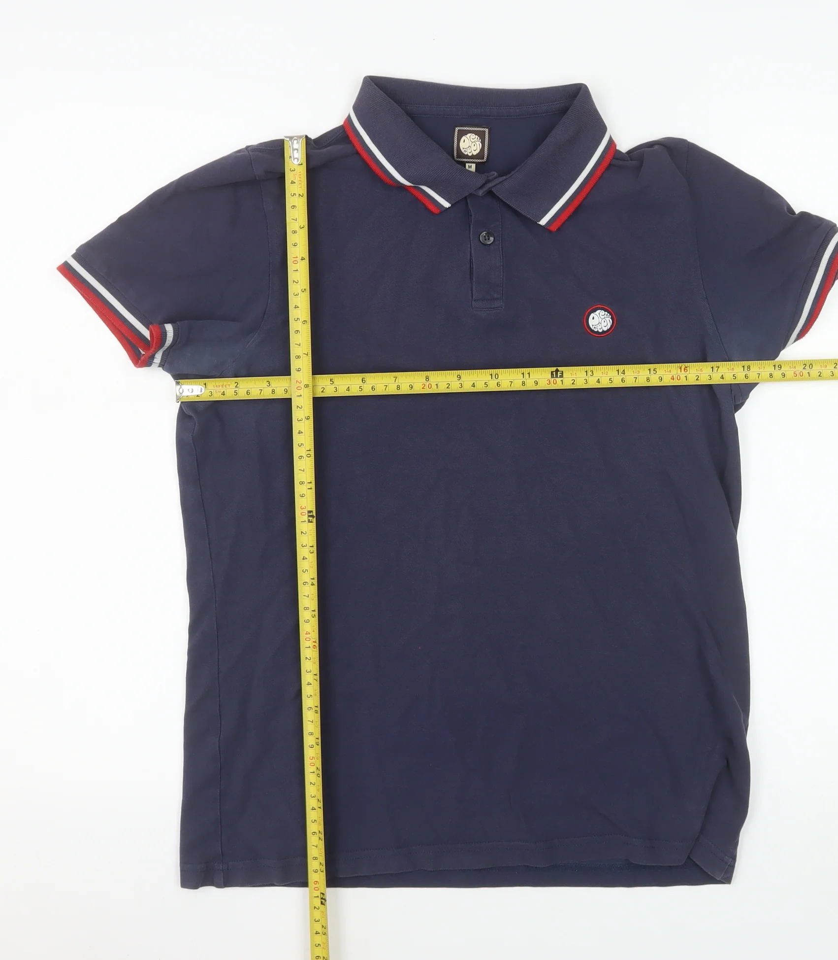 Pretty Green Men's Blue Cotton Polo Shirt Size M Short Sleeve - Image 2