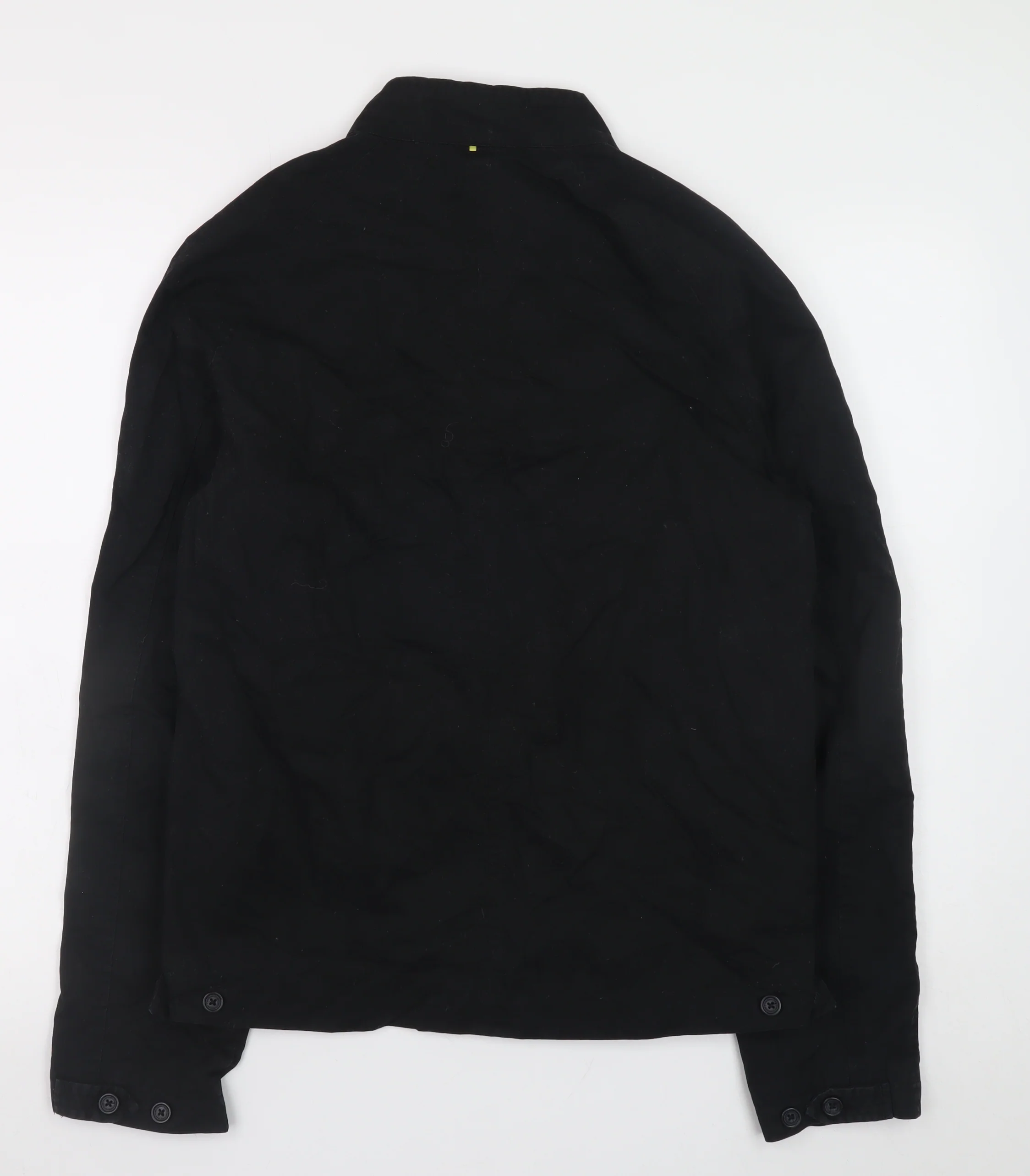 Pretty Green Women's Black Cotton Bomber Jacket Size S Retro Style - Image 3