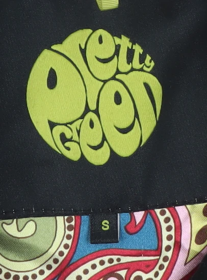 Pretty Green Women's Black Cotton Bomber Jacket Size S Retro Style - Image 4