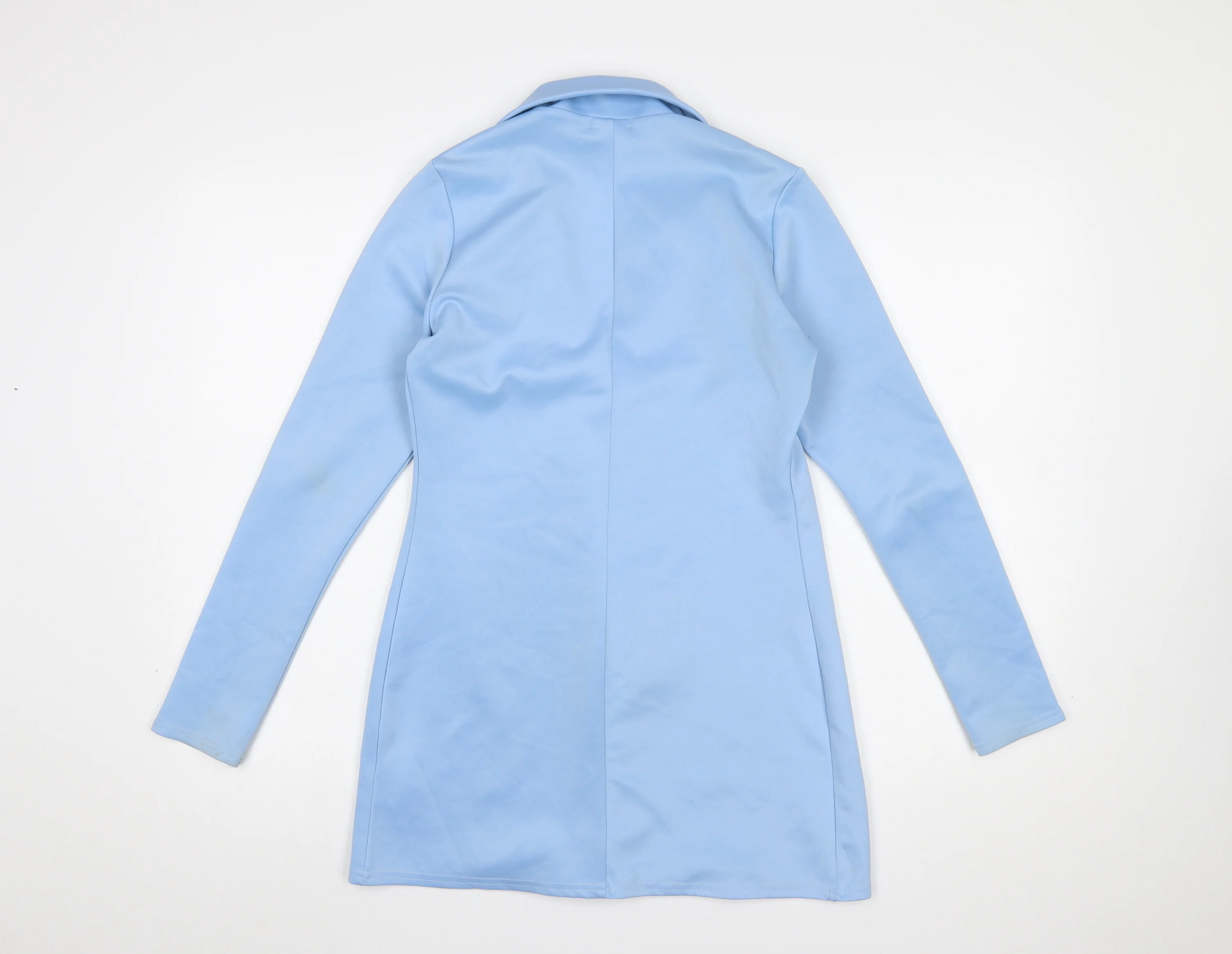 PrettyLittleThing Women Blue Longline Blazer Jacket Size 8 - Image 3