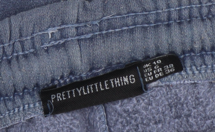 PrettyLittleThing Women Blue UK 10 Jogger Sweatpants 50/50 Cotton Polyester - Image 4