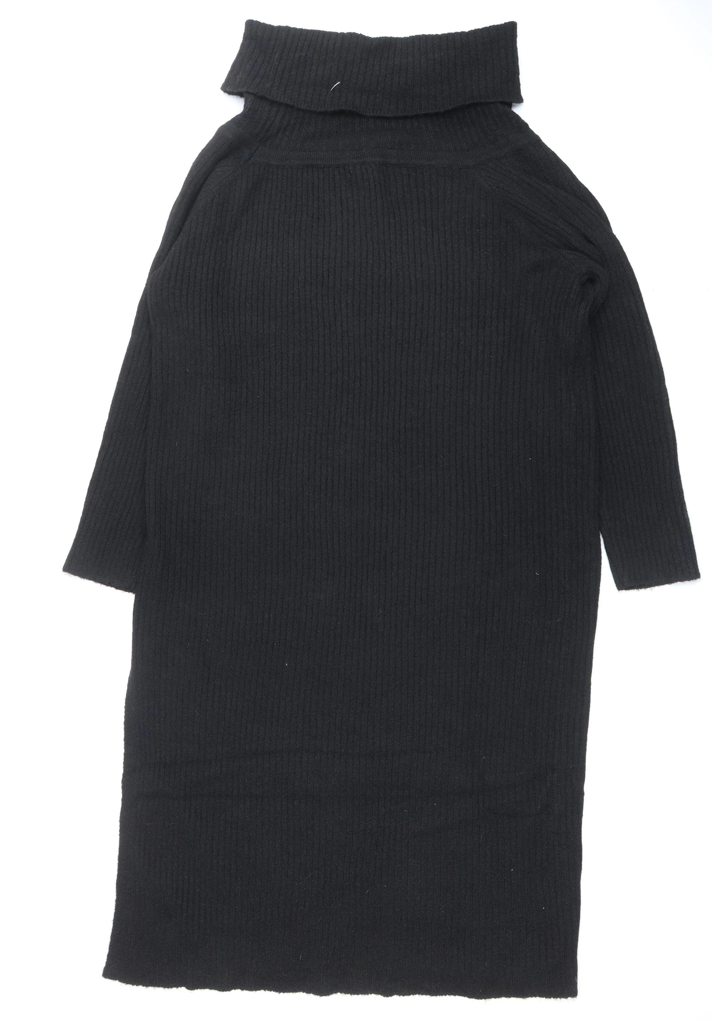 PrettyLittleThing Women’s Black Roll Neck Ribbed Knit Jumper 2XL Plus - Image 3