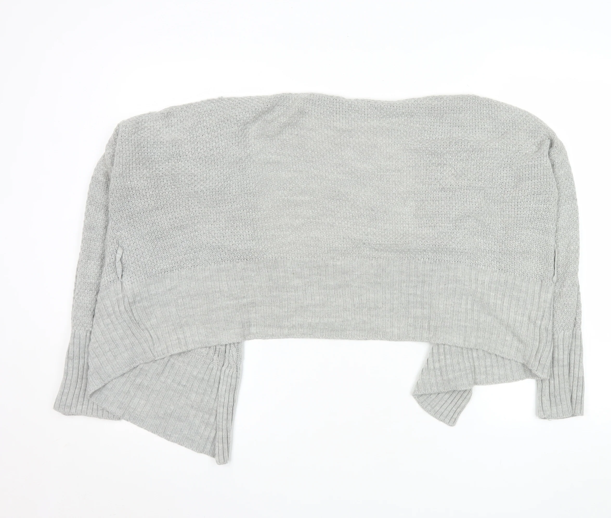 PrettyLittleThing Women’s Grey Knit Open Cardigan Size M - Image 3