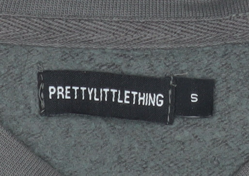 PrettyLittleThing Women’s Grey Santa Monica Pullover Sweatshirt Size S - Image 4