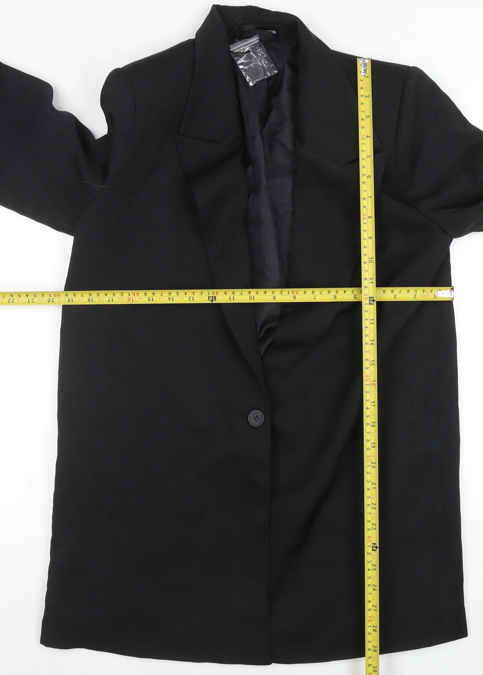 PrettyLittleThing Womens Black Size 6 Single-Breasted Blazer Jacket - Image 2
