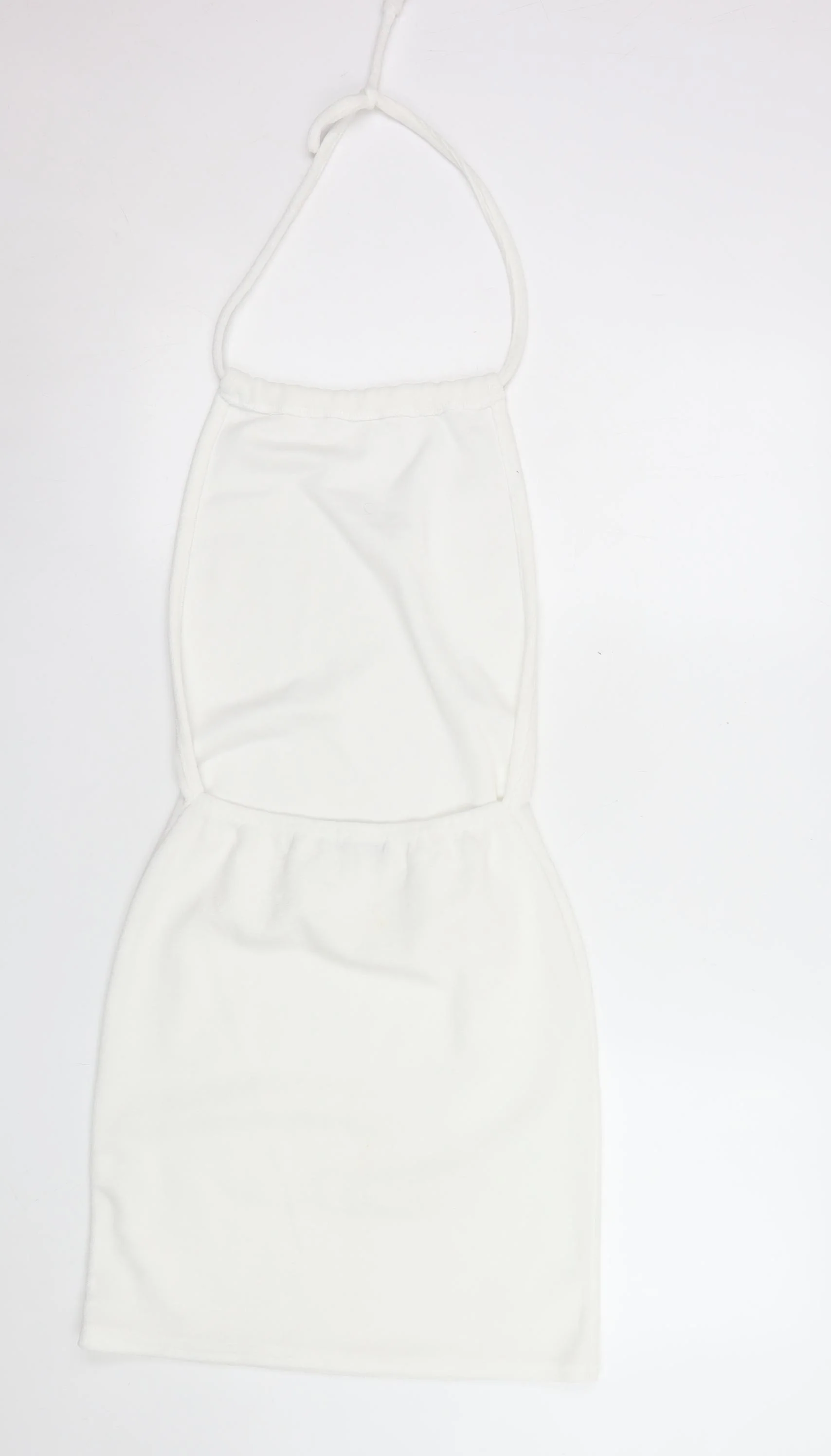 PrettyLittleThing Womens White Halter Bodycon Dress Size 12 - Image 3