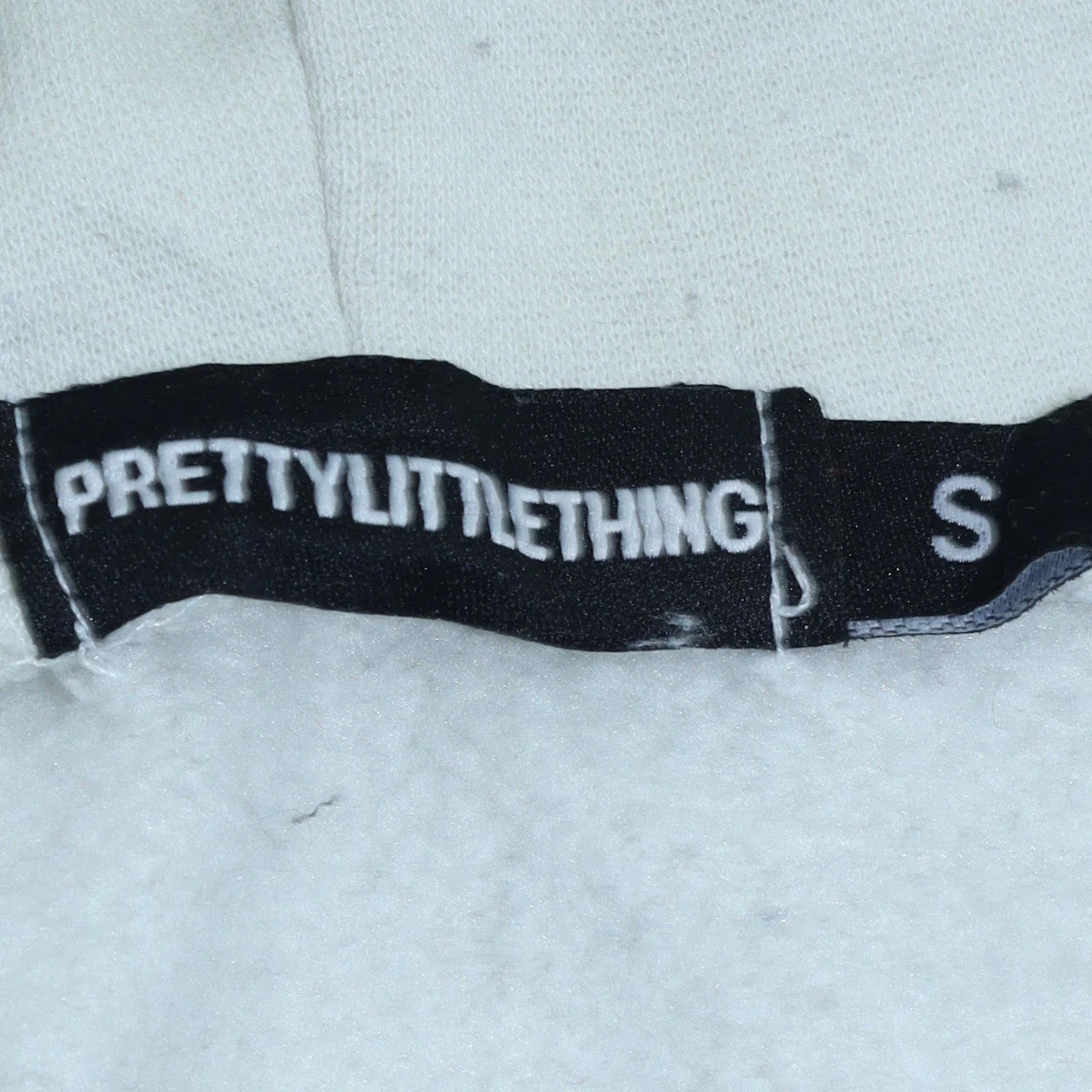PrettyLittleThing Womens White Hoodie Small Pullover Cotton Blend - Image 6