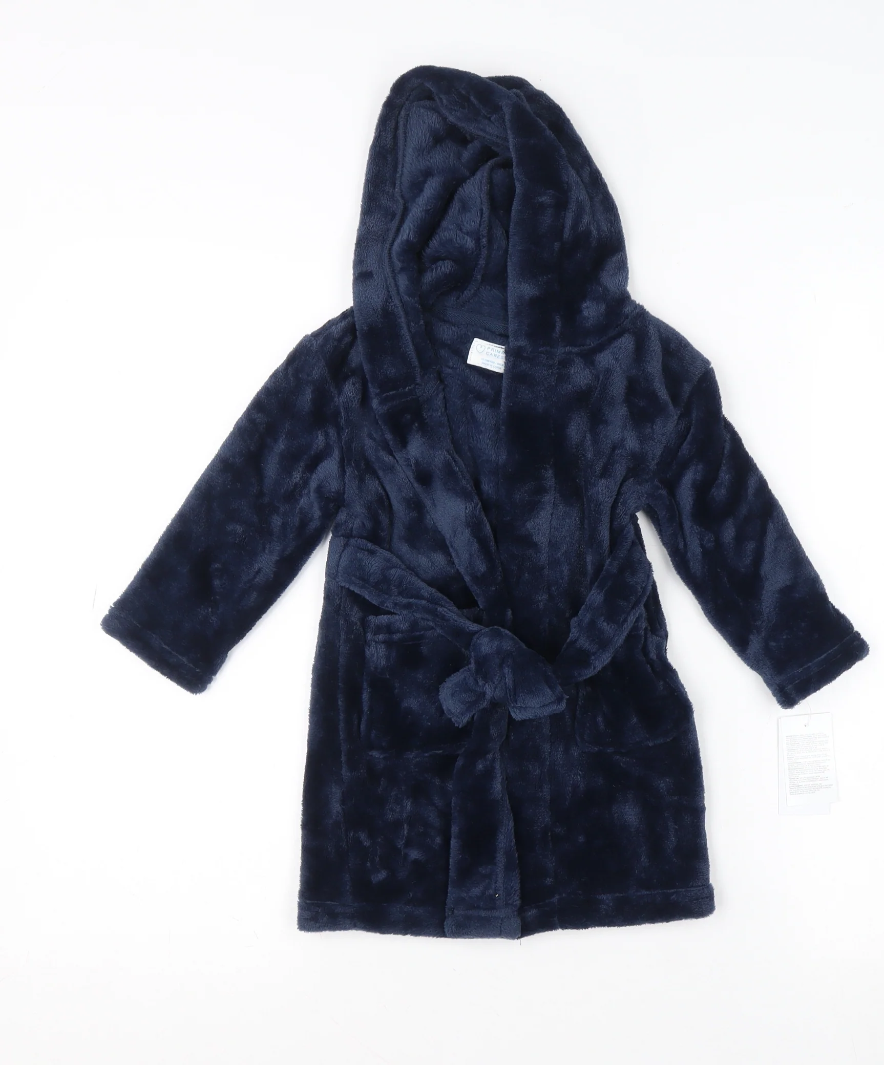 Primark Blue Hooded Fleece Robe 12-18 Months Unisex Baby Soft Winter Nightwear