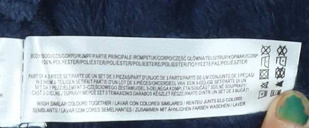 Primark Blue Hooded Fleece Robe 12-18 Months Unisex Baby Soft Winter Nightwear - Image 5
