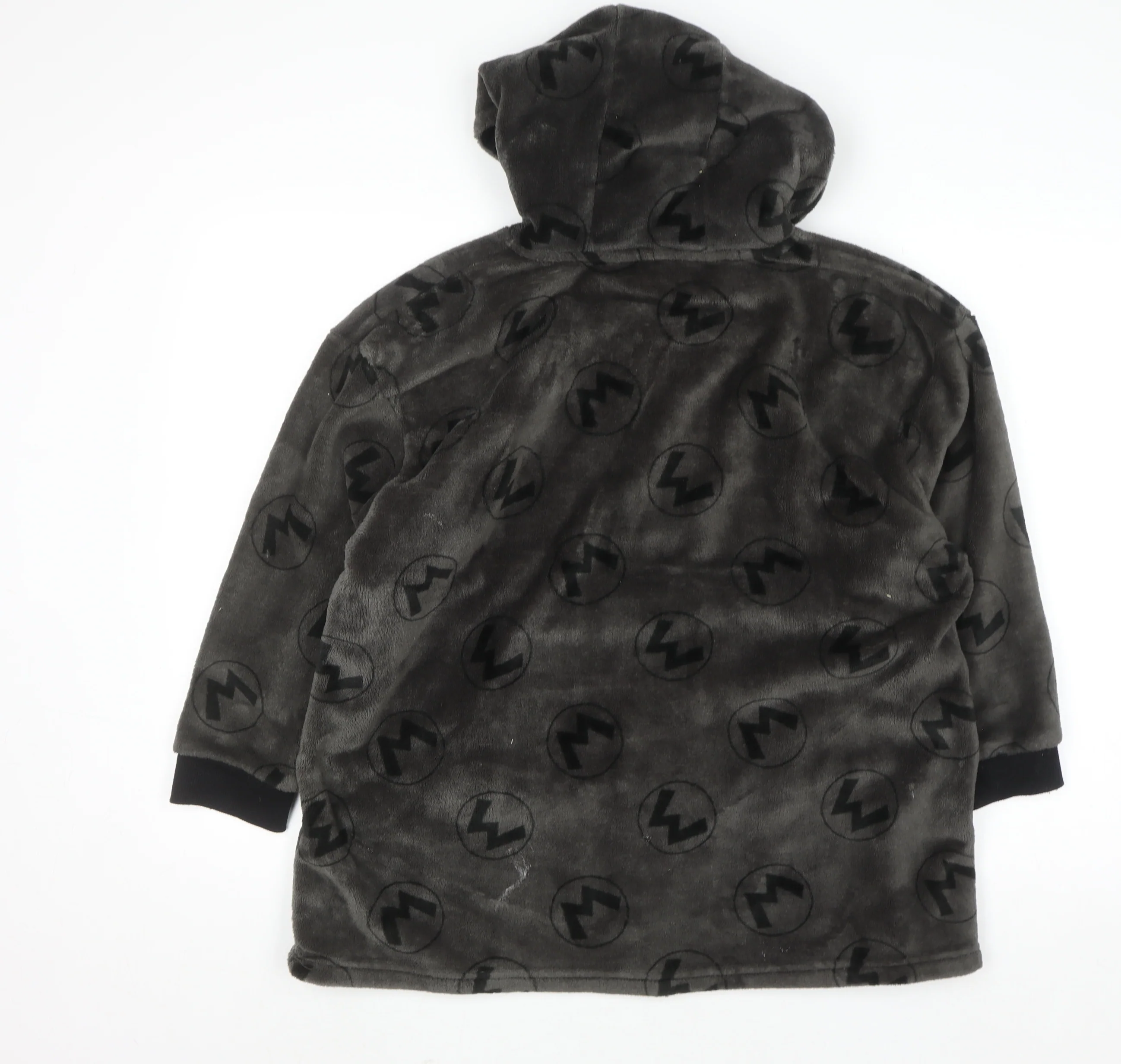 Primark Boys Grey Mario Kart Fleece Hooded Nightwear 10-12 Years - Image 3