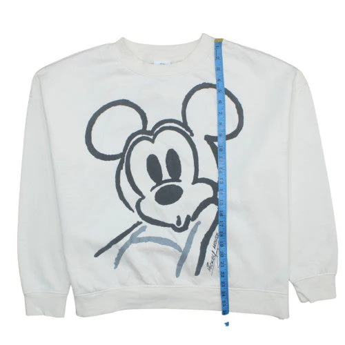 Primark Disney Women White Mickey Mouse Graphic Sweatshirt XL - Image 3