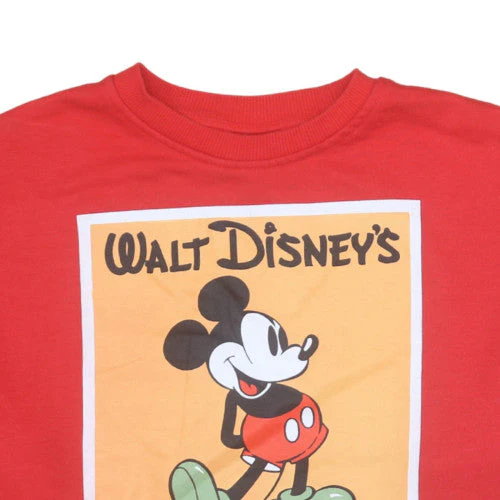 Primark Disney Women's Red Mickey Mouse Pullover Sweatshirt Size S 10/12 - Image 8