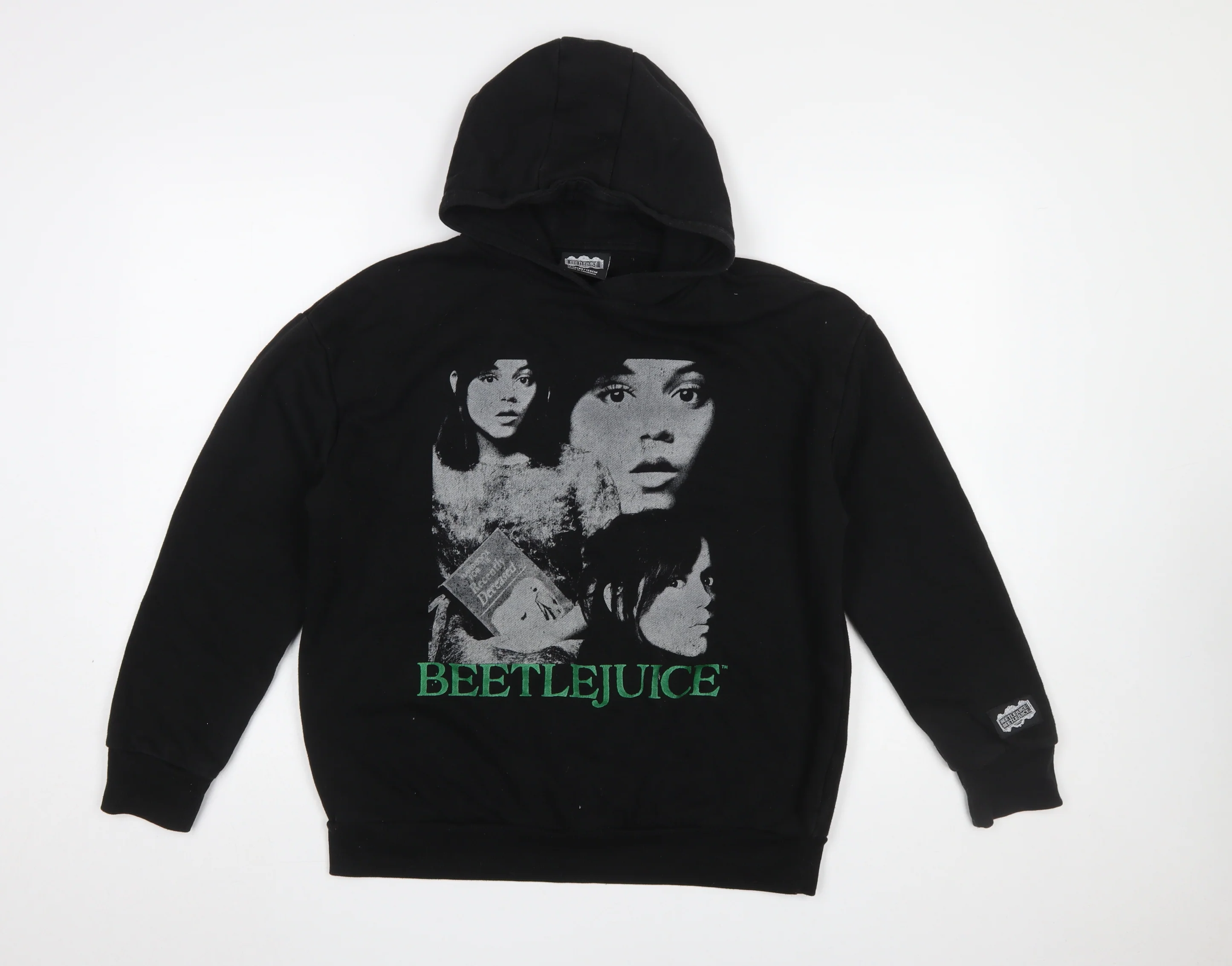 Primark Girls Black Beetlejuice Pullover Hoodie 12-13 Years