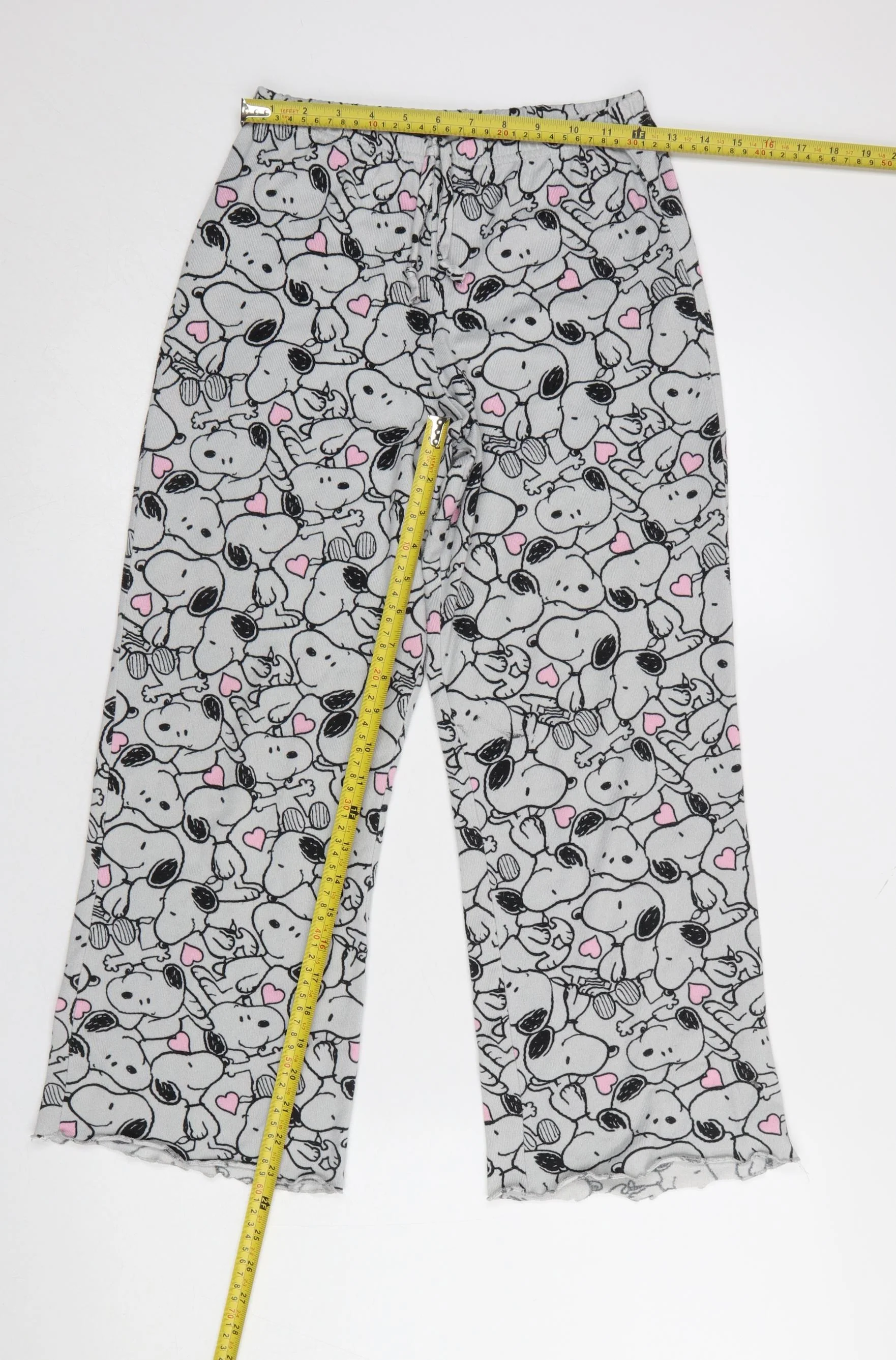 Primark Girls Peanuts Snoopy Grey Fleece Pyjama Set 10-11 Years - Image 3