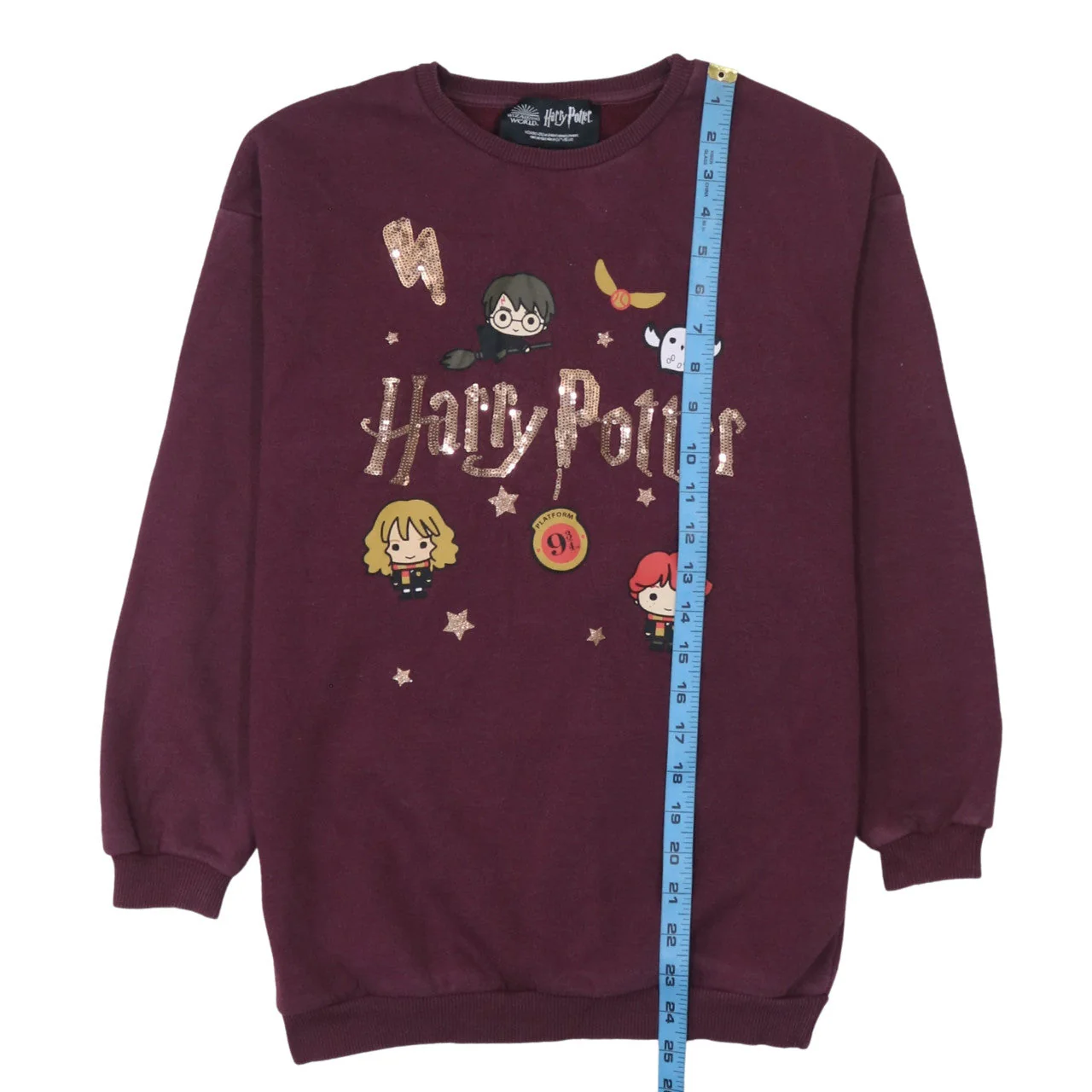 Primark Girls Red Harry Potter Sequin Graphic Pullover Sweatshirt 11-12 Years - Image 3