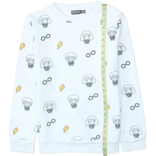 Primark Harry Potter White XS Womens Sweatshirt Crew Neck Long Sleeve - Image 2