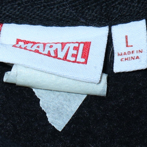 Primark Men’s Black Captain America Marvel Pullover Hoodie Size L - Image 6