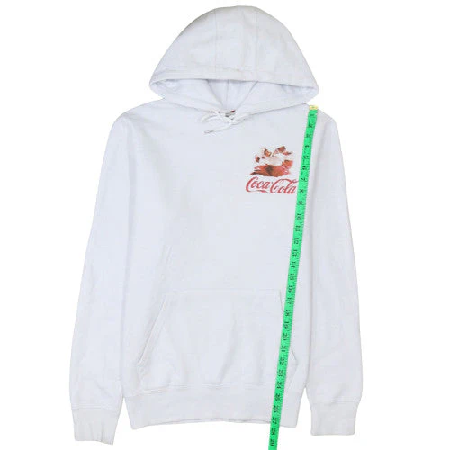 Primark Men’s White Coca-Cola Santa Hoodie Pullover L Winter Graphic - Image 2