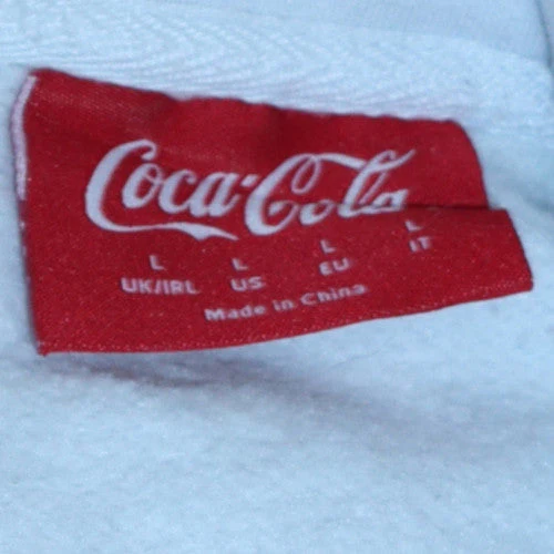 Primark Men’s White Coca-Cola Santa Hoodie Pullover L Winter Graphic - Image 5