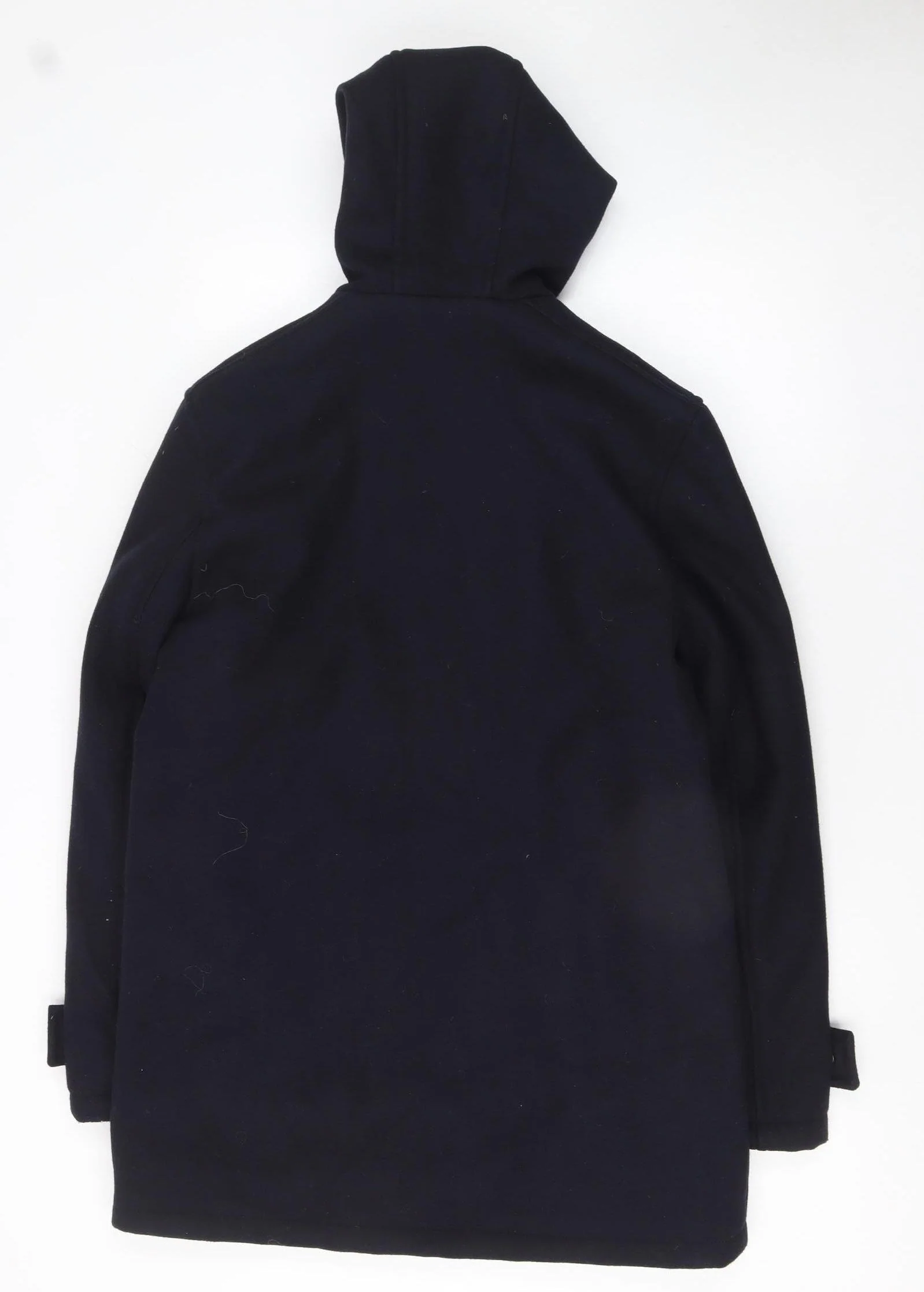 Primark Men's Black XS Hooded Mid-Length Coat Polyester Warm Winter Outerwear - Image 3
