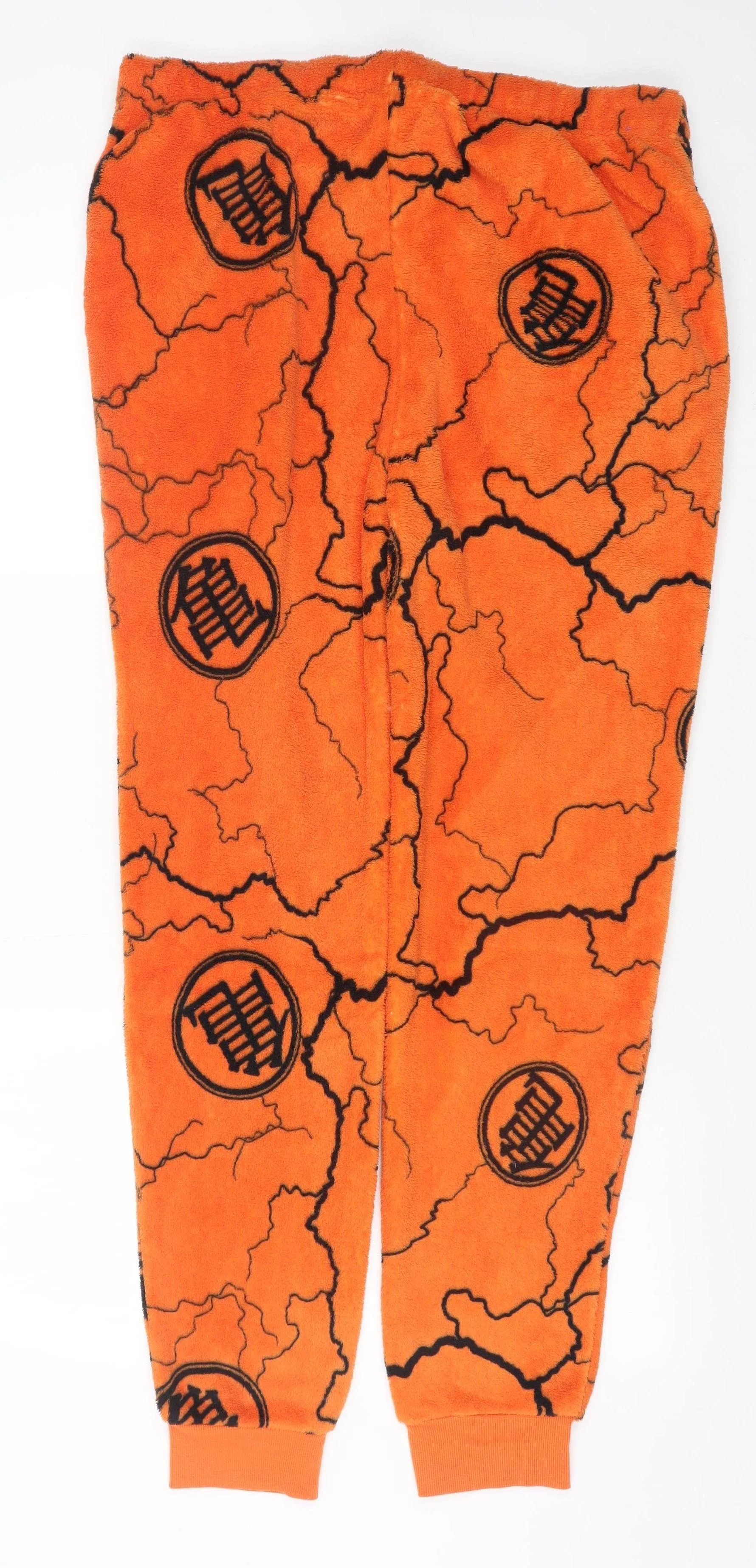 Primark Mens Orange Dragon Ball Fleece Pyjama Pants L - Image 3