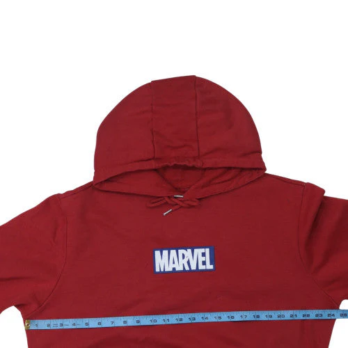 Primark Men's Red Marvel Pullover Hoodie XL Comic Fleece - Image 2