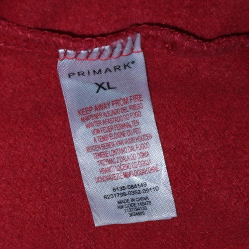 Primark Men's Red Marvel Pullover Hoodie XL Comic Fleece - Image 5