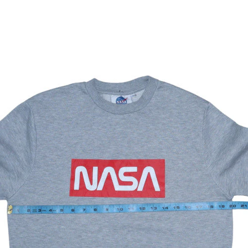 Primark NASA Mens Grey Sweatshirt M Crew Neck Pullover Graphic Print - Image 2