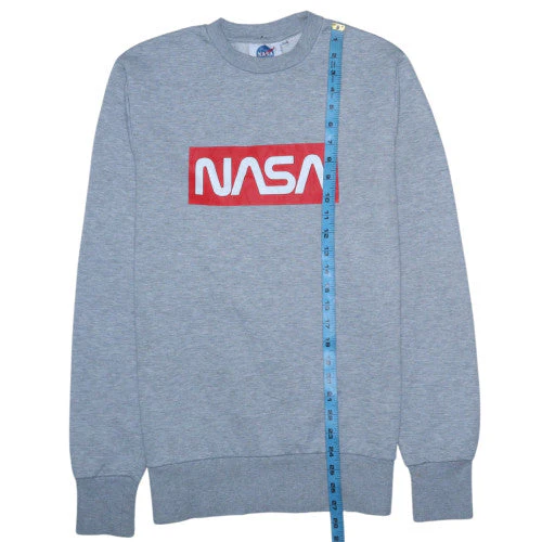 Primark NASA Mens Grey Sweatshirt M Crew Neck Pullover Graphic Print - Image 3