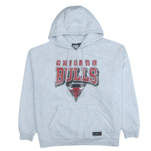 Primark NBA Chicago Bulls Grey Hoodie Womens L Pullover Cotton Blend