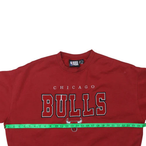 Primark NBA Chicago Bulls Red Sweatshirt Women M Regular Fit Crew Neck - Image 2