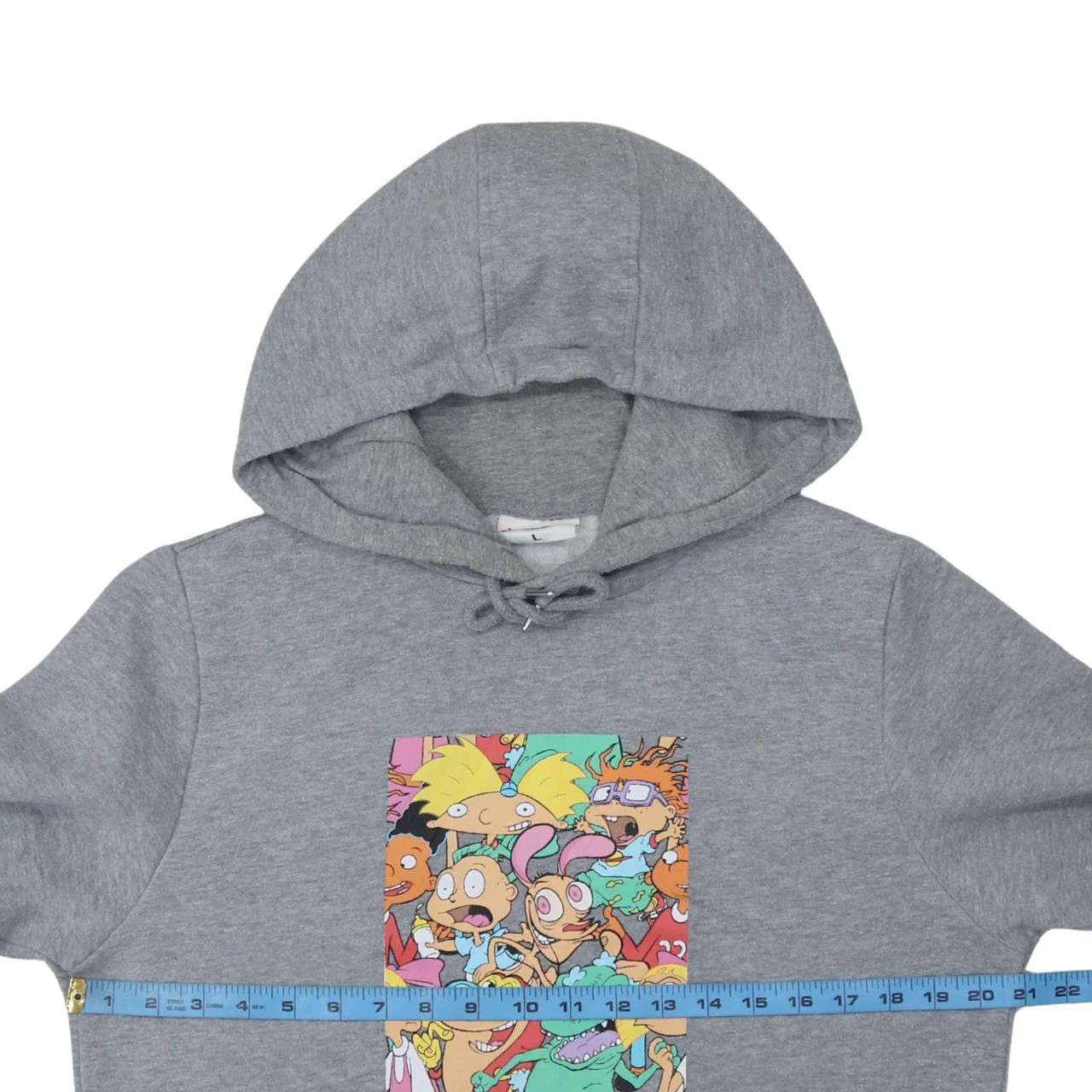 Primark Nickelodeon Grey Hoodie L Women Cartoon Pullover Sweatshirt - Image 2