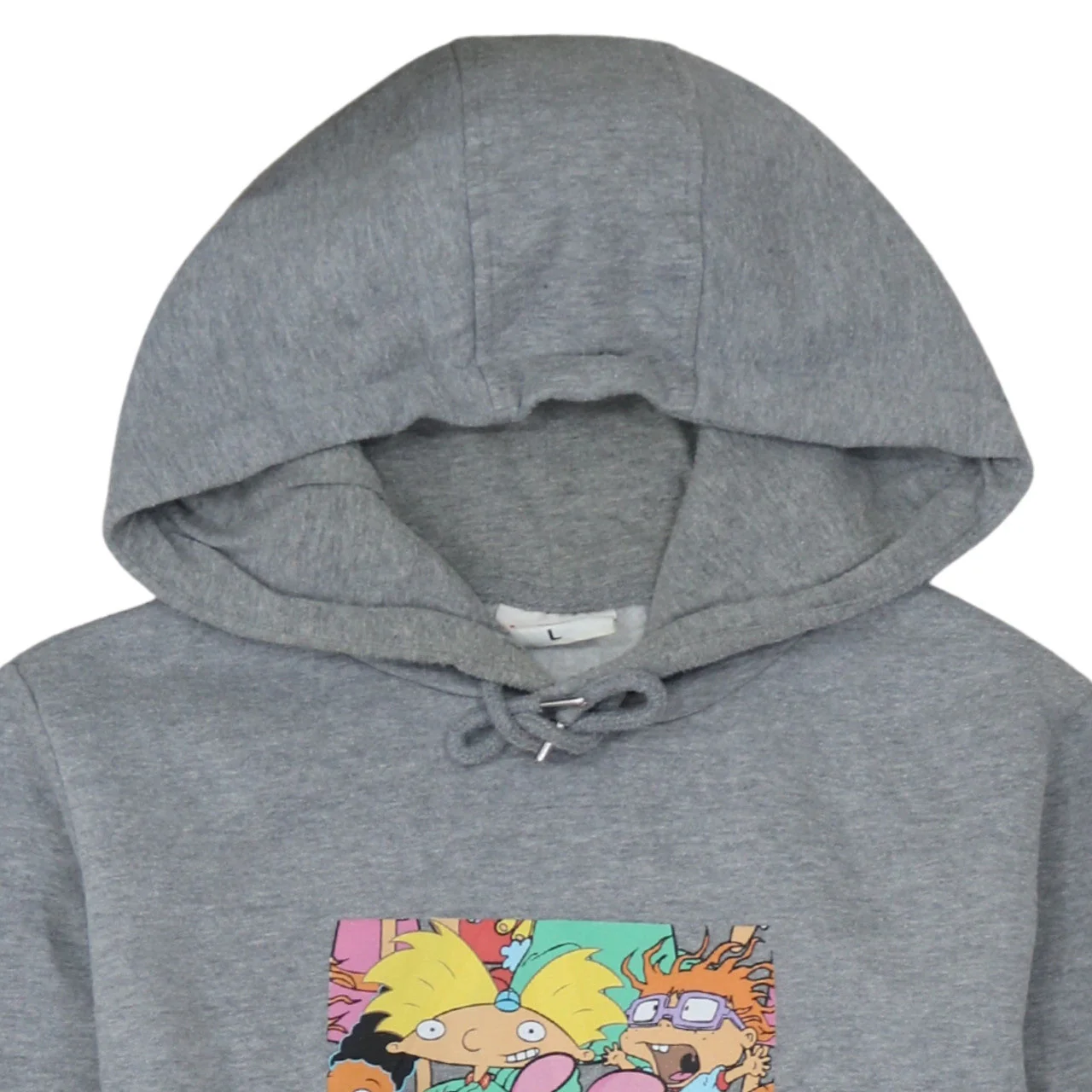 Primark Nickelodeon Grey Hoodie L Women Cartoon Pullover Sweatshirt - Image 8