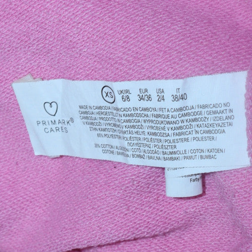 Primark Nirvana Women Pink XS Pullover Sweatshirt Graphic Print - Image 5