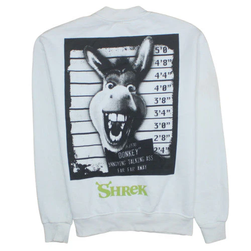 Primark Shrek White Donkey Sweatshirt Women S Cartoon Crew Neck Pullover - Image 4