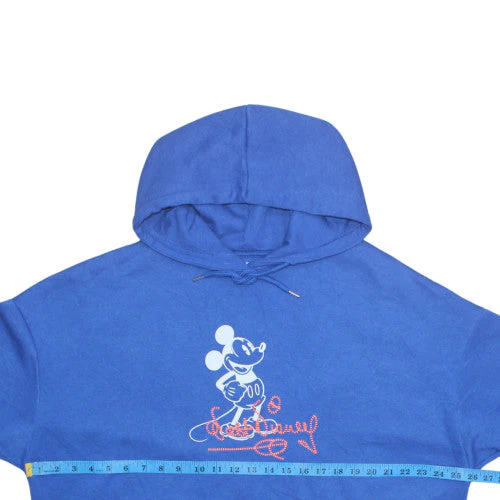 Primark Women Blue Disney Mickey Hoodie Size M Pullover Cotton Blend - Image 3