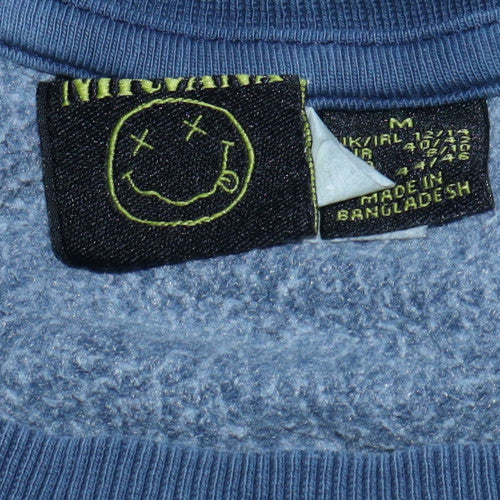 Primark Women Blue Nirvana Crew Neck Pullover Sweatshirt M 12/14 - Image 5