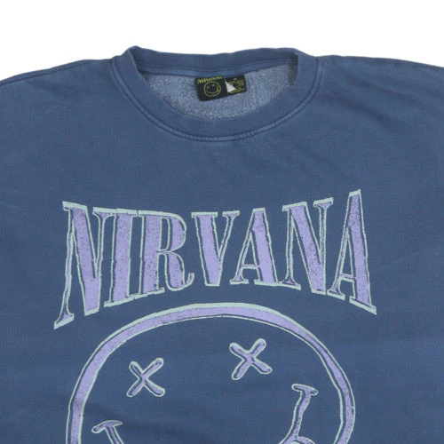 Primark Women Blue Nirvana Crew Neck Pullover Sweatshirt M 12/14 - Image 8