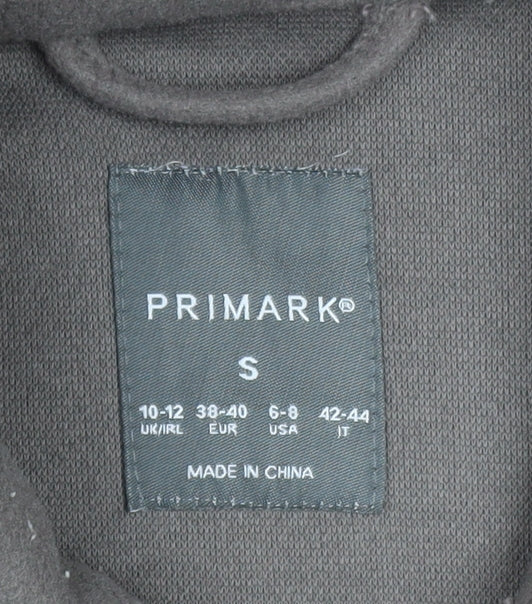 Primark Women Brown Fleece Button Casual Jacket Size S - Image 4