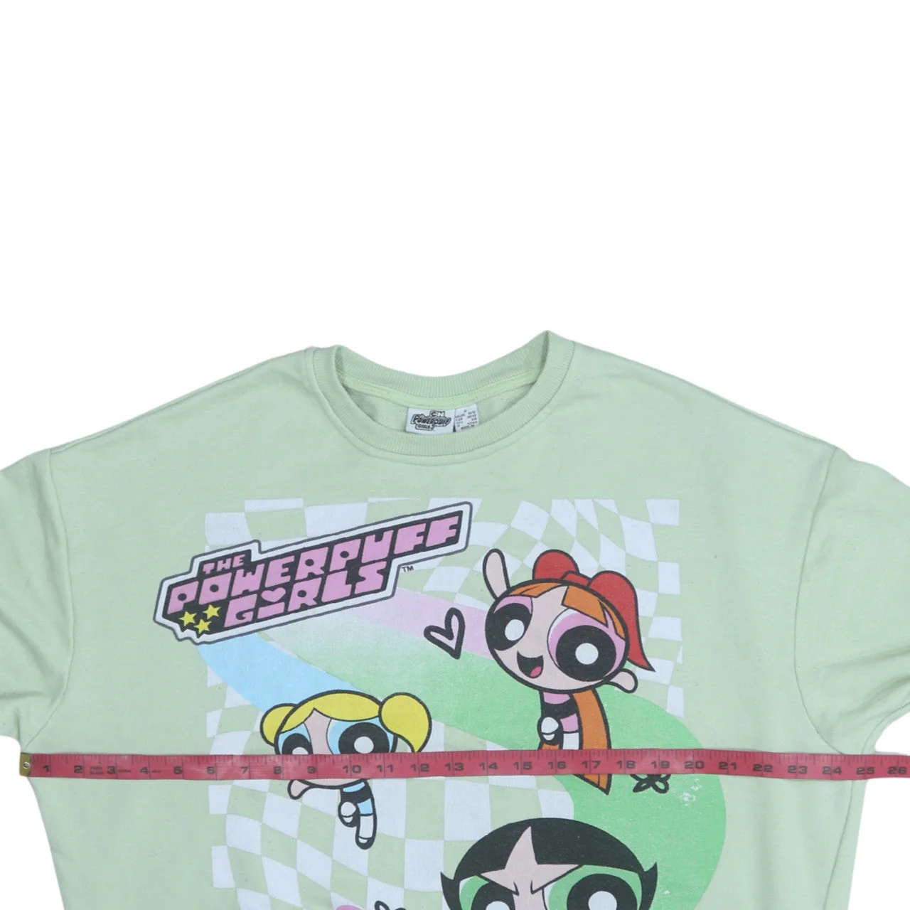 Primark Women Green Powerpuff Girls Pullover Sweatshirt Size S - Image 2