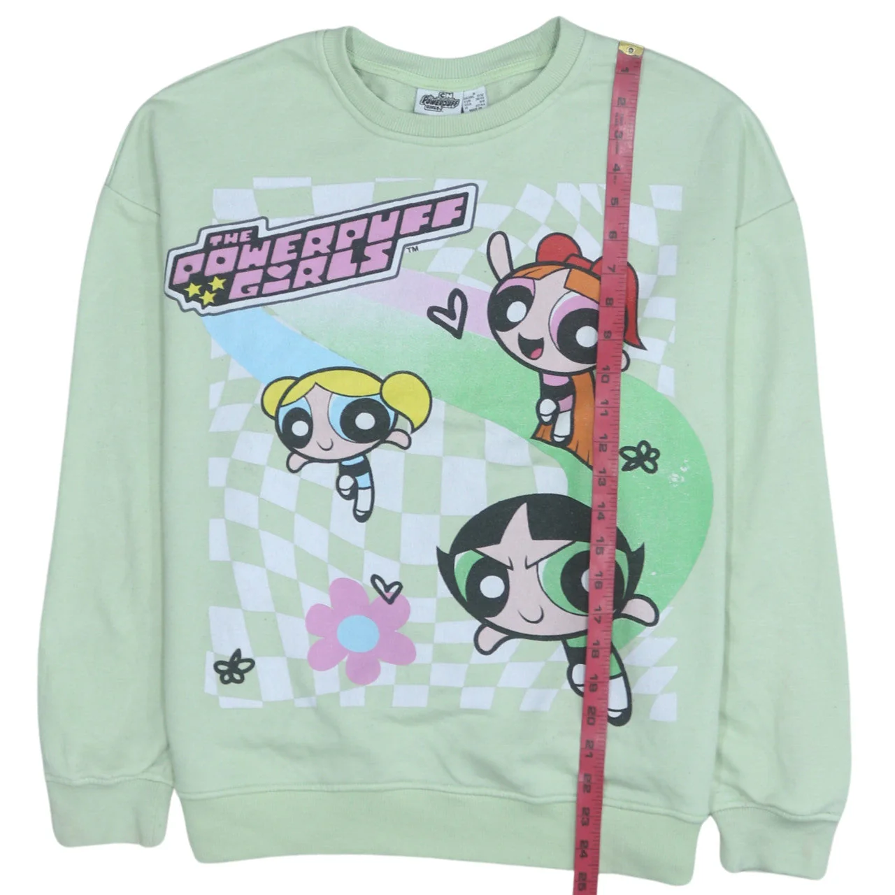 Primark Women Green Powerpuff Girls Pullover Sweatshirt Size S - Image 3