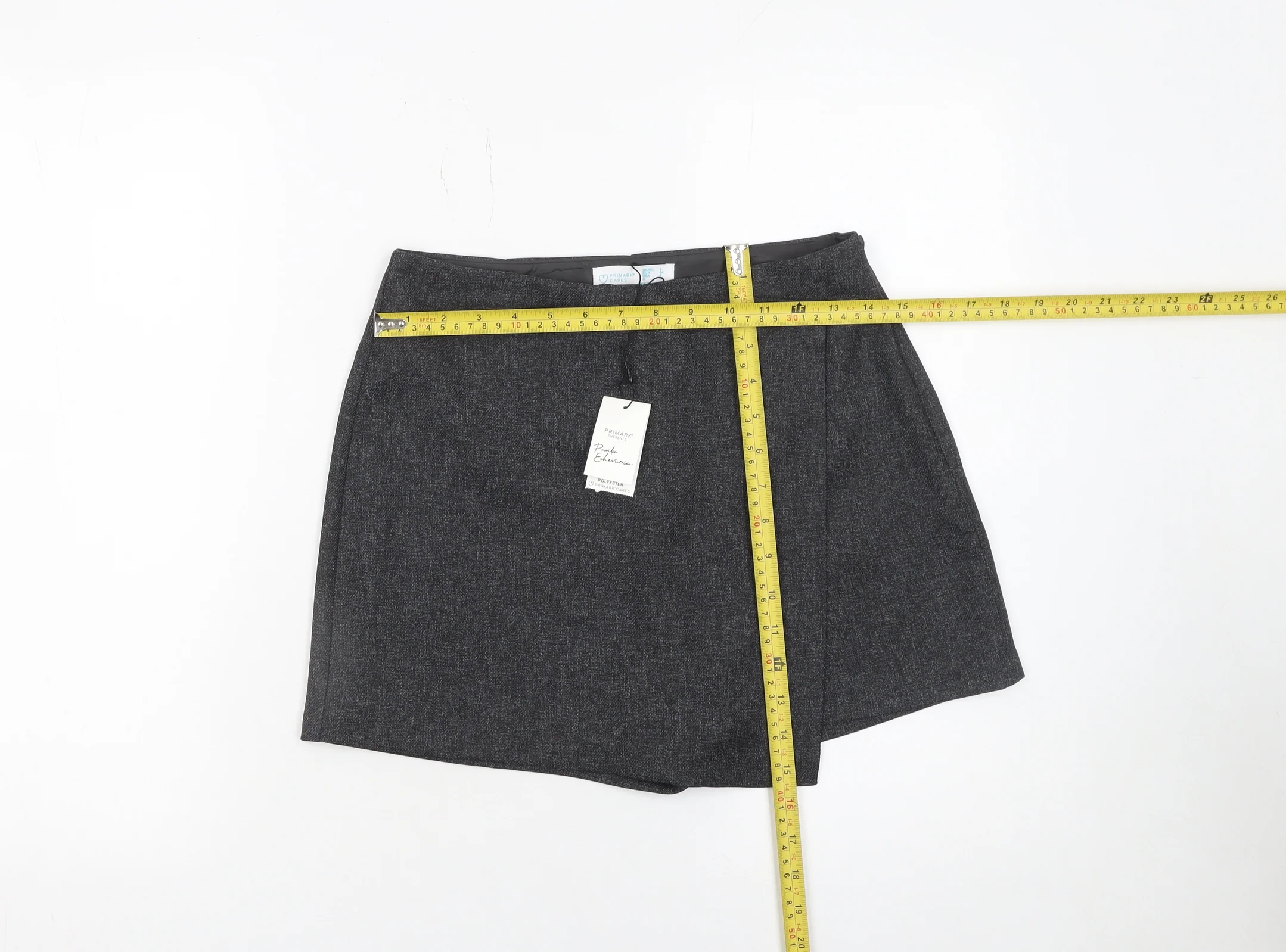 Primark Women Grey Size 8 Wrap Shorts 100% Polyester - Image 2